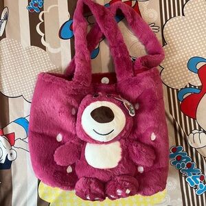 Pink Plush Bear Tote Bag